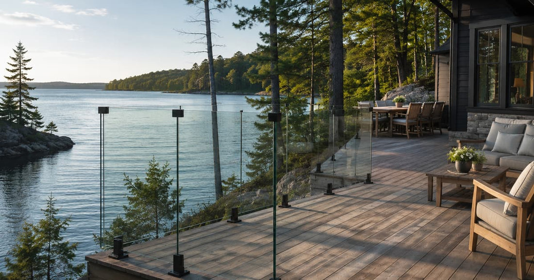 glass railing for cottage