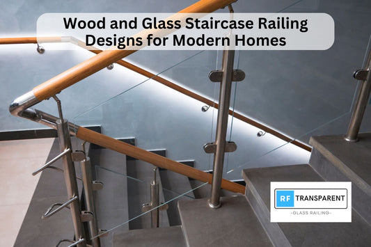 Wood and Glass Staircase Railing Designs for Modern Homes