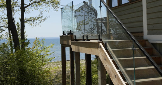glass railing for stairs