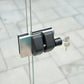 Glass-to-glass gate latch in brushed stainless steel for frameless glass railing